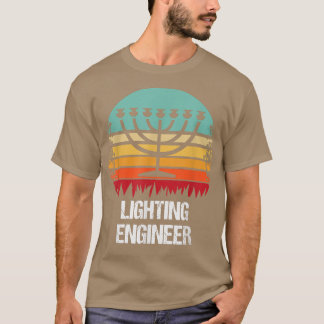 T-shirt Ingénieur de l'éclairage Hanoukka juive