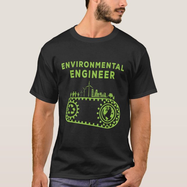 T-shirt Ingénieur de l'environnement Recyclage de la pollu (Devant)