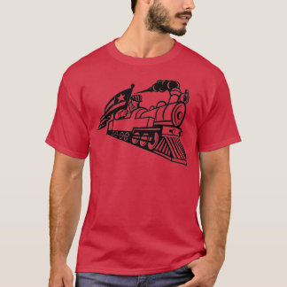 T-shirt Ingénieur de train à vapeur Locomotive