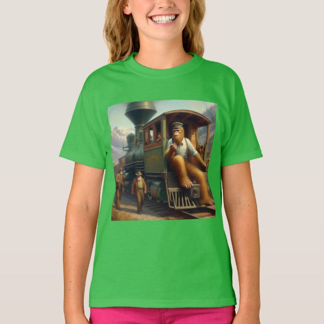 T-shirt Ingénieur de train Bigfoot (Devant)