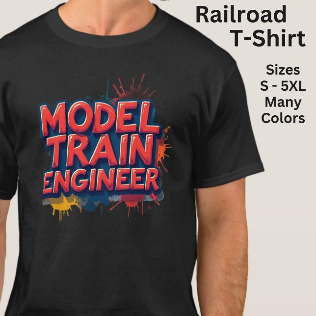 T-shirt Ingénieur de train miniature (Créateur téléchargé)