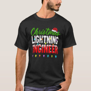 T-shirt Ingénieur d'éclairage de Noël Lumières de Noël Eng