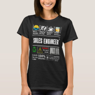 T-shirt Ingénieur des ventes Compétences Étiquette résoudr