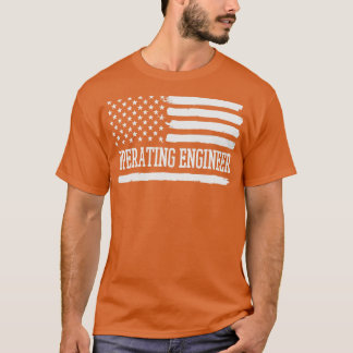 T-shirt Ingénieur d'exploitation 4 juillet drapeau américa