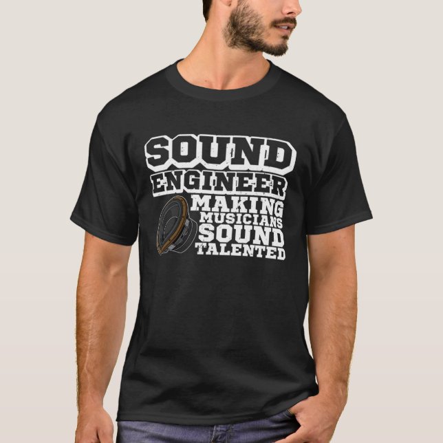 T-shirt Ingénieur du son pour caisson de basses synthétise (Devant)