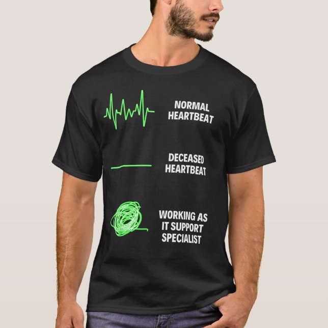 T-shirt Ingénieur du support informatique Informations sur (Devant)