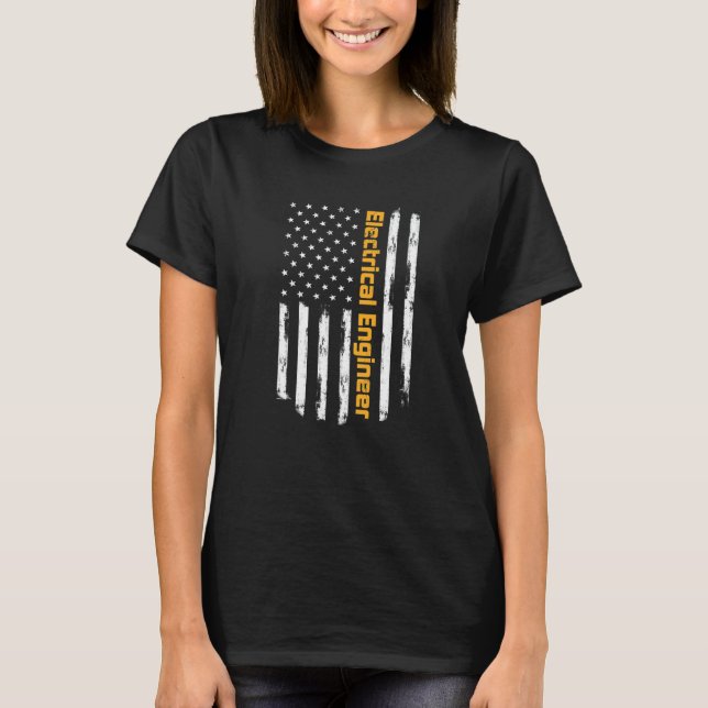 T-shirt Ingénieur électricien Carrière fière Vintage Améri (Devant)