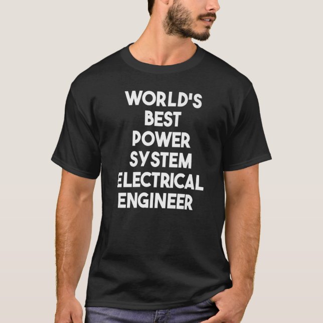 T-shirt Ingénieur électrique du meilleur système électriqu (Devant)