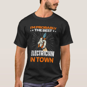 T-shirt Ingénieur électrique Plier Lineman Electricien