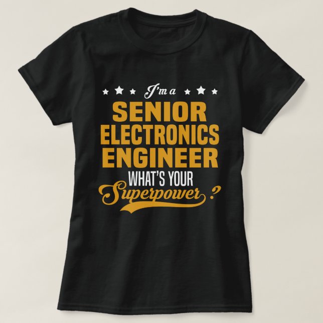 T-shirt Ingénieur électronique principal (Design devant)