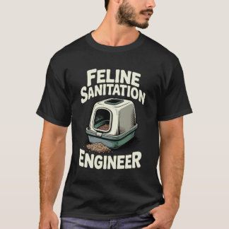 T-shirt Ingénieur en assainissement félin Amateur de chat 