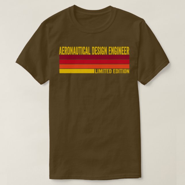T-shirt Ingénieur en conception aéronautique (Design devant)