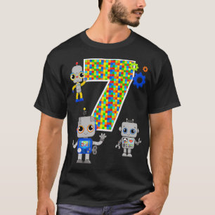 T-shirt Ingénieur en robotique 7e anniversaire STEM Party