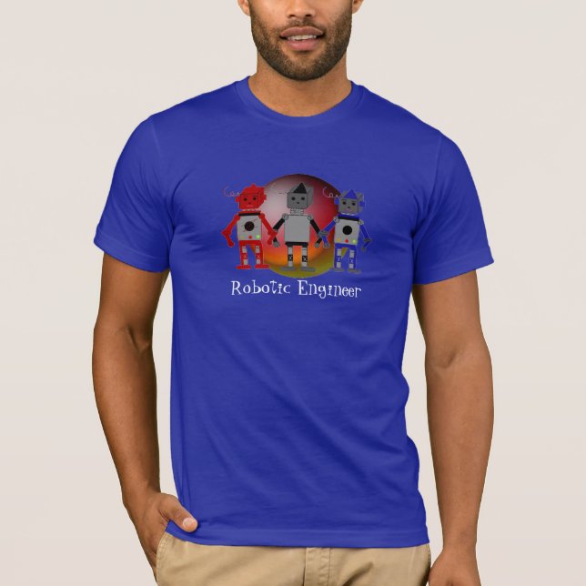 T-shirt Ingénieur en robotique - Robots (Devant)