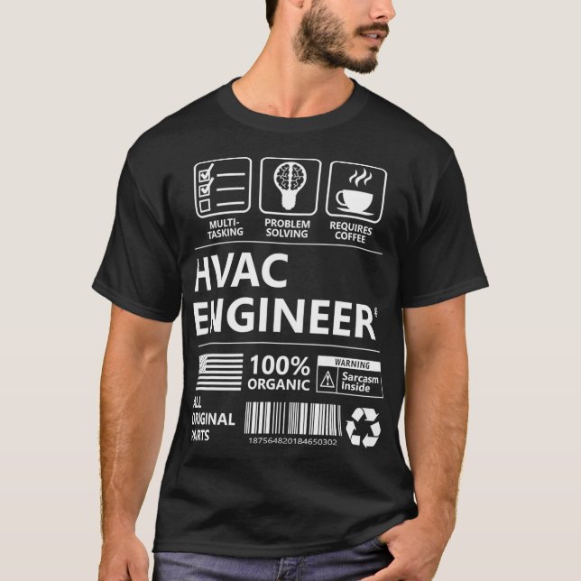 T-shirt Ingénieur HVAC Drôle cadeau (Devant)