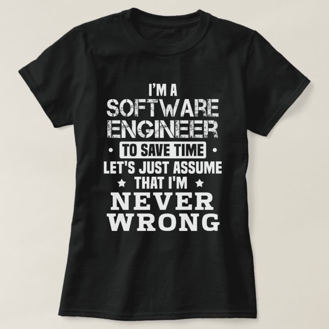 T-shirt Ingénieur logiciel (Design devant)