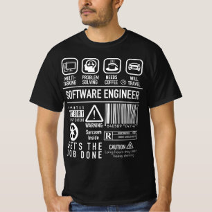 T-shirt Ingénieur logiciel amusant avec des symboles