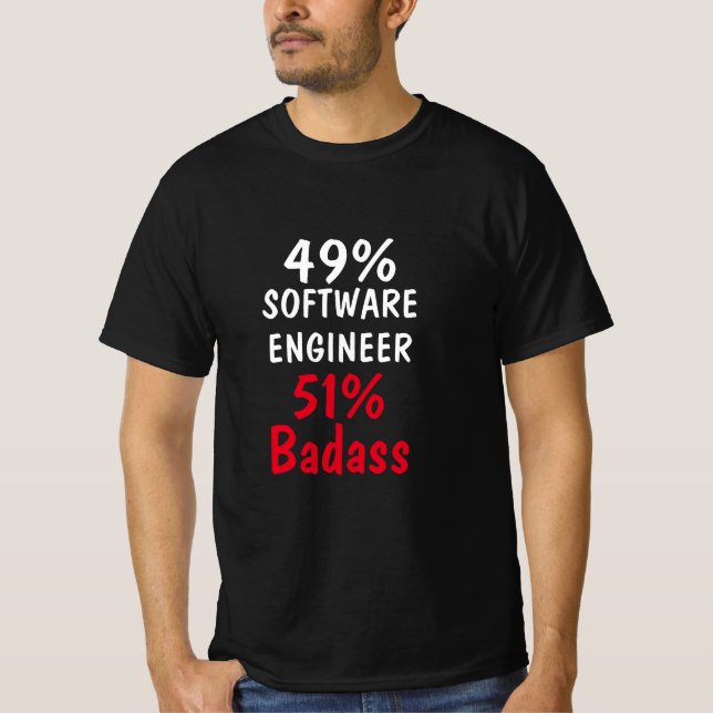 T-shirt Ingénieur logiciel Badass (Devant)