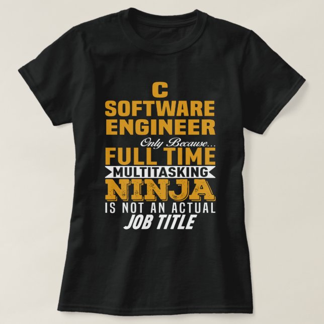 T-shirt Ingénieur logiciel C (Design devant)