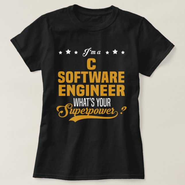 T-shirt Ingénieur logiciel C (Design devant)