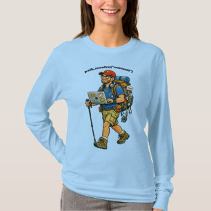 T-shirt Ingénieur logiciel partant en randonnée avec un sa