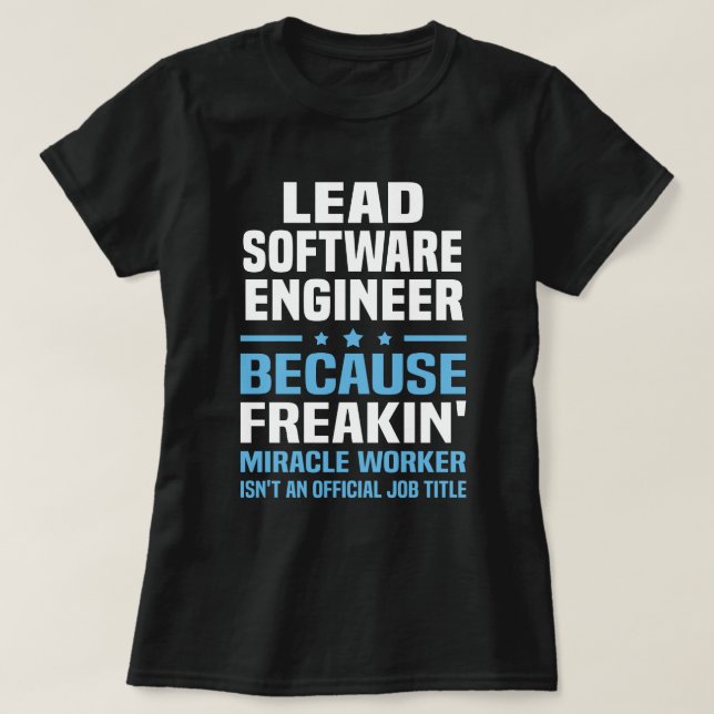 T-shirt Ingénieur logiciel principal (Design devant)