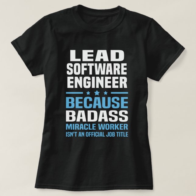 T-shirt Ingénieur logiciel principal (Design devant)