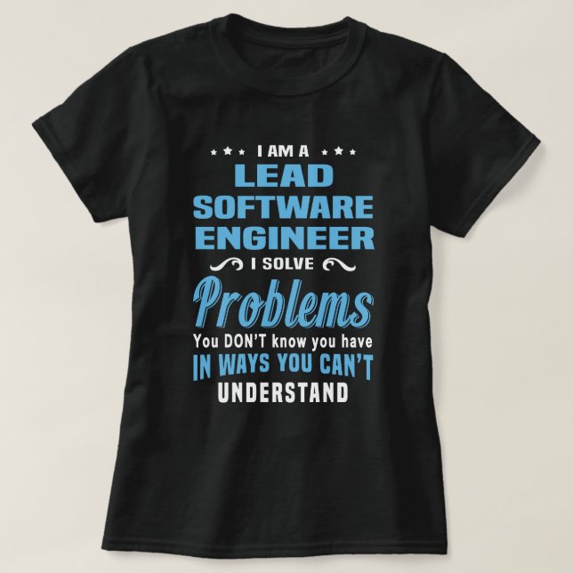 T-shirt Ingénieur logiciel principal (Design devant)