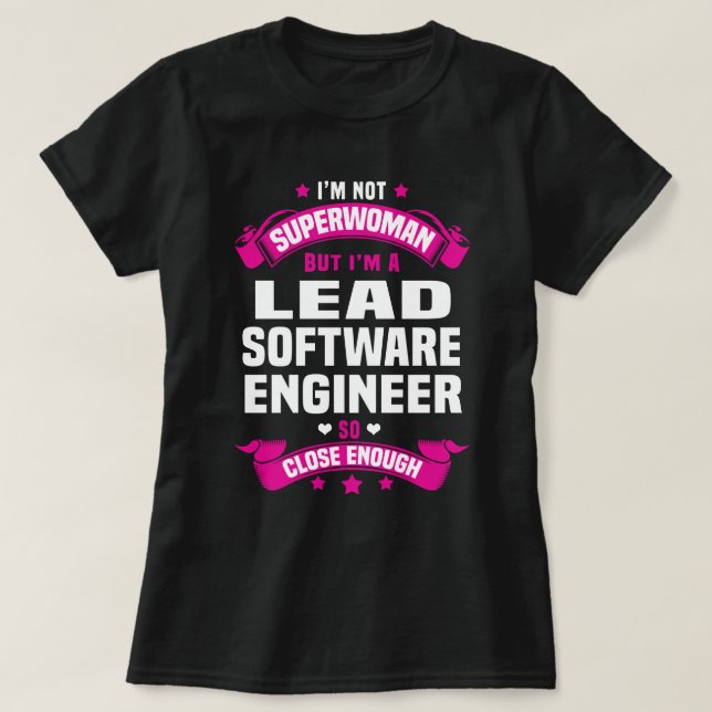 T-shirt Ingénieur logiciel principal (Design devant)