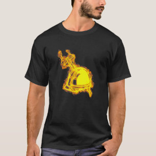 T-shirt Ingénieur mécanique flammes de pied à coulisse