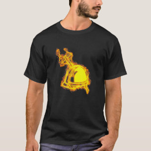 T-shirt Ingénieur mécanique flammes de pied à coulisse