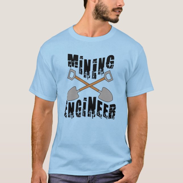 T-shirt Ingénieur minier Traversé Des Pelles (Devant)