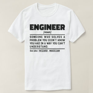 T-shirt Ingénieur Noun Mari Papa Ingénieur Sarcastique
