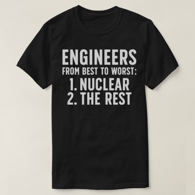 T-shirt Ingénieur nucléaire drôle (Design devant)