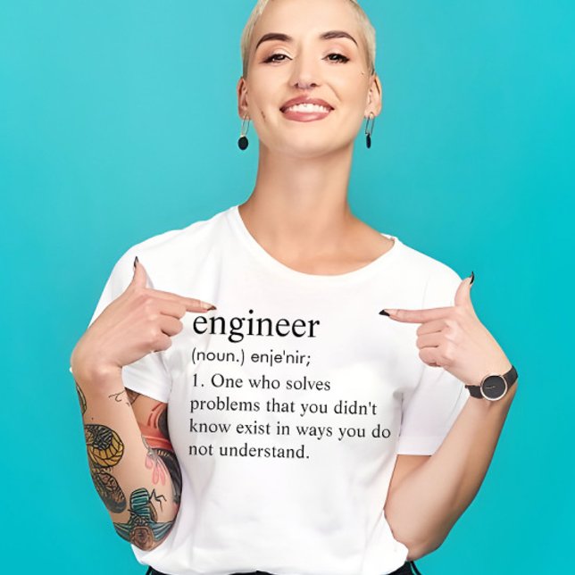 T-shirt Ingénieur personnalisé Funny Définition cadeau (ENGINEER FUNNY SHIRT)