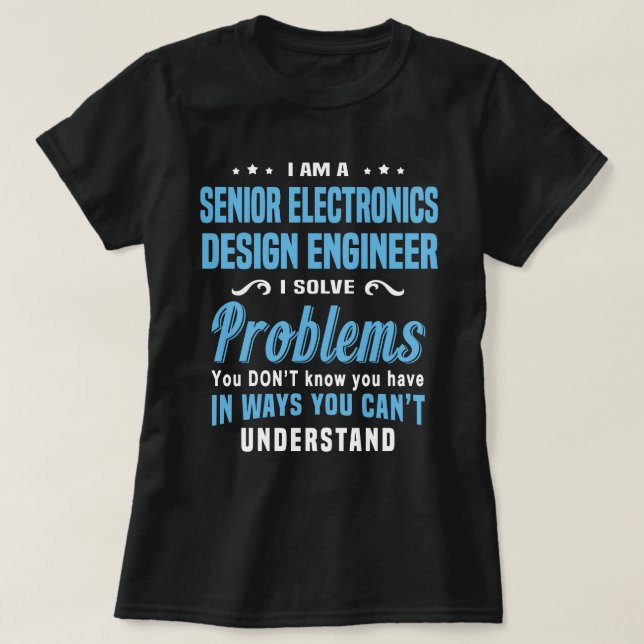 T-shirt Ingénieur principal en conception électronique (Design devant)
