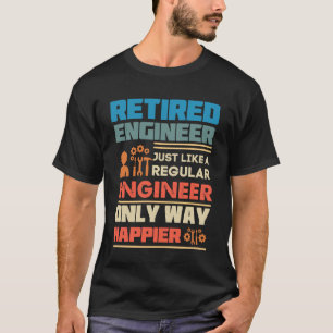 T-shirt Ingénieur Retraité Vintage Comme Un Ordinaire