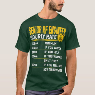 T-shirt Ingénieur RF senior fréquence horaire En