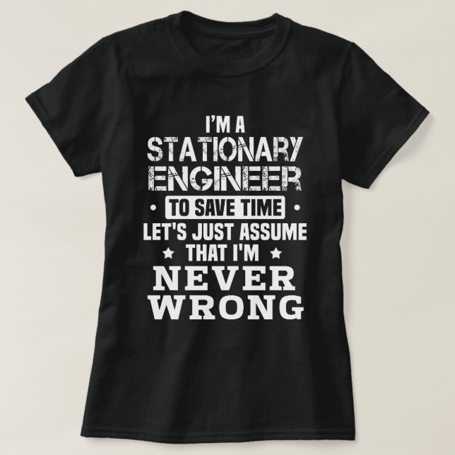 T-shirt Ingénieur stationnaire (Design devant)