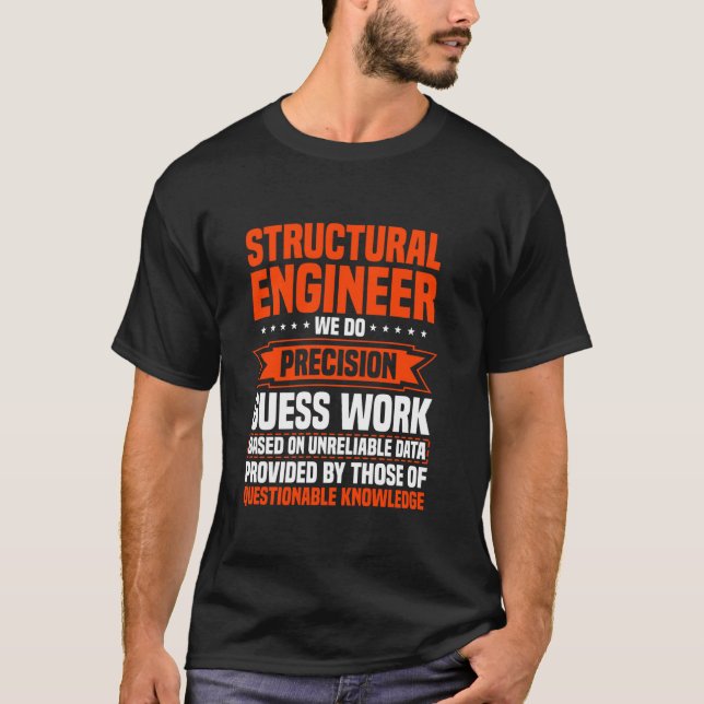 T-shirt Ingénieur Structurel Construction Bâtiment Civil E (Devant)