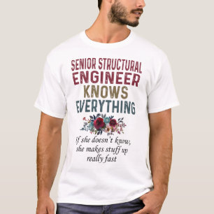 T-shirt Ingénieur Structurel Sait Tout