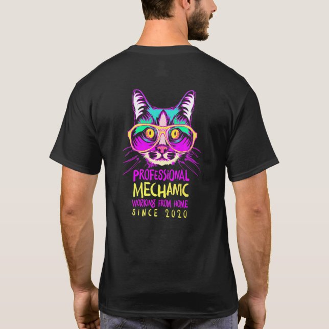 T-shirt Ingénieur travaillant à domicile Constructeur de c (Dos)