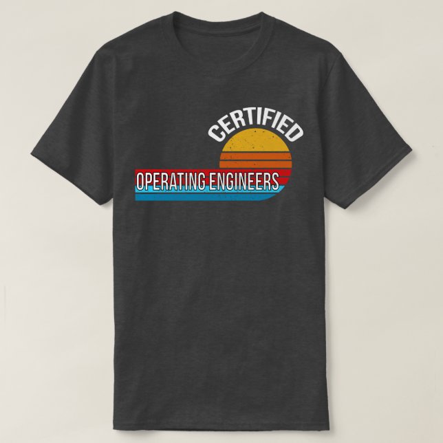 T-shirt Ingénieurs d'exploitation certifiés rétro travail  (Design devant)