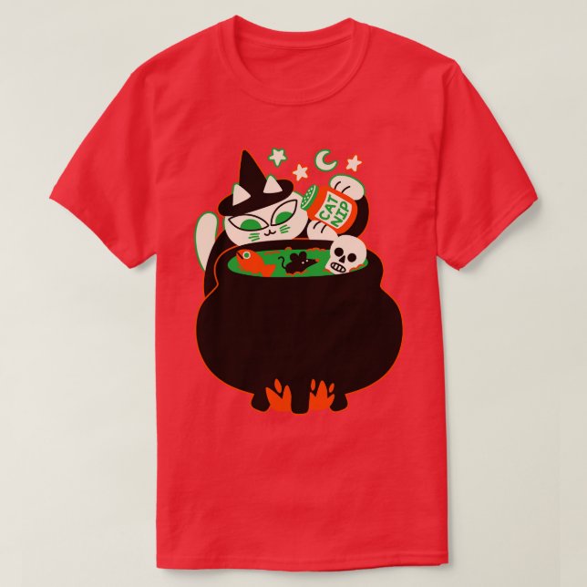 T-shirt Ingrédient secret de sorcière chats (Design devant)