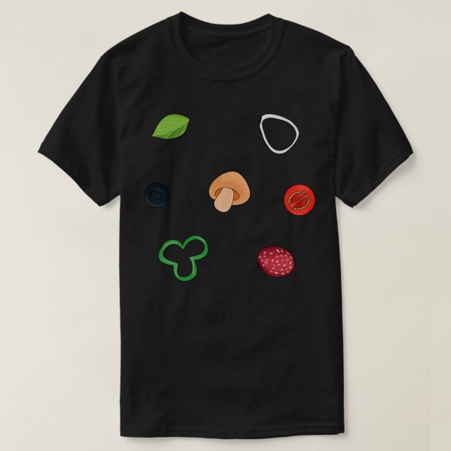 T-shirt Ingrédients de pizza (Design devant)