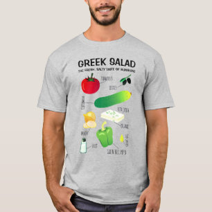 T-shirt Ingrédients de salade grecs - Un goût de soleil