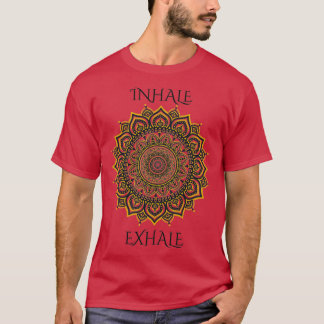 T-shirt Inhale Exhale Yoga Mandala Choisissez Happy Bouddh