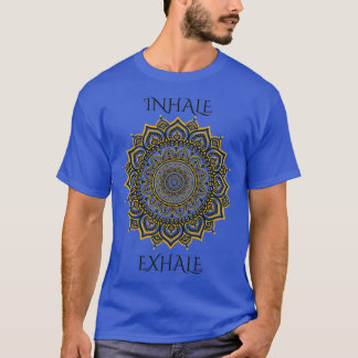 T-shirt Inhale Exhale Yoga Mandala Choisissez Happy Bouddh