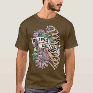 T-shirt Inhale Peace Exhale Chaos Motivation Dire Ment