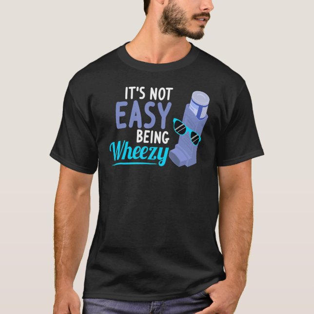 T-shirt Inhaler Copd Warrior Wheezy Asthma Sensibilisation (Devant)